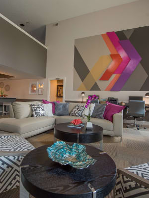 Lounge area at Silver Springs Apartments in Wichita, Kansas