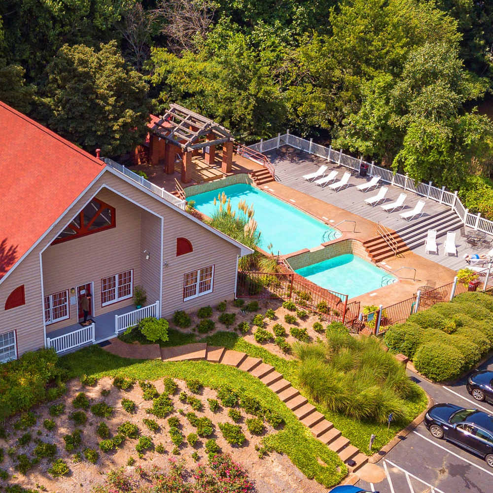 Aerial view of the aprtment home at Park Canyon in Dalton, Georgia