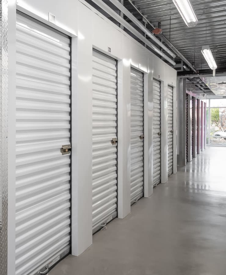 Indoor storage units at StorQuest Self Storage in Golf, Florida