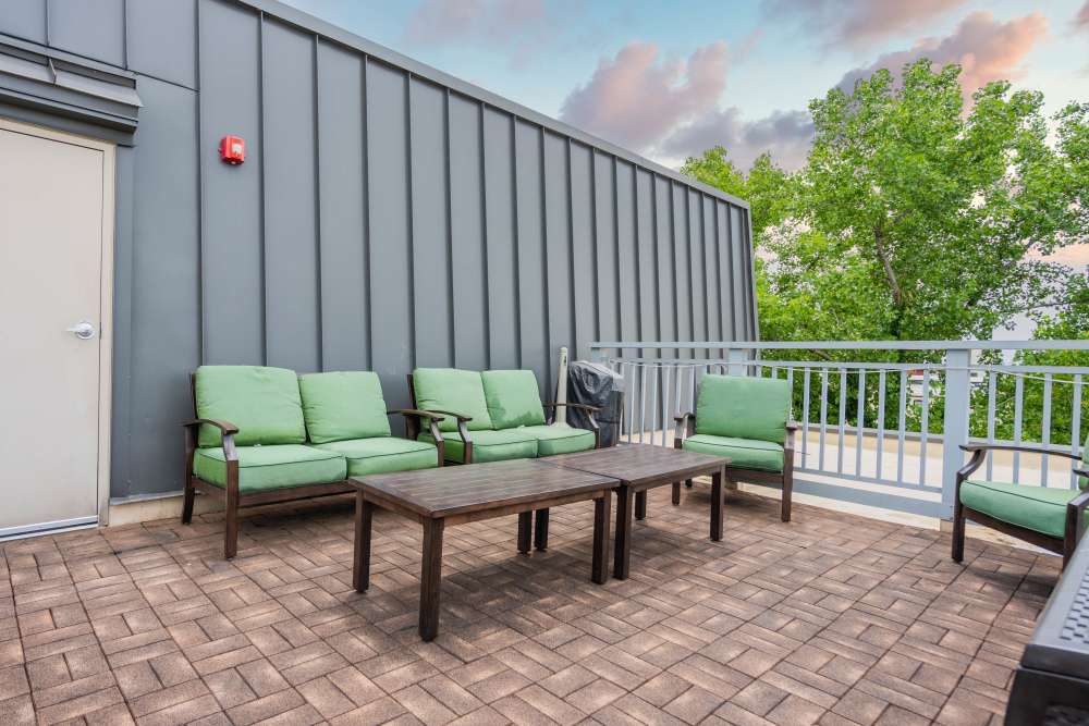 Outdoor lounge at 2001 East in Richmond, Virginia