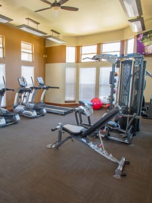 Fitness center at The Reserve at Elm in Jenks, Oklahoma