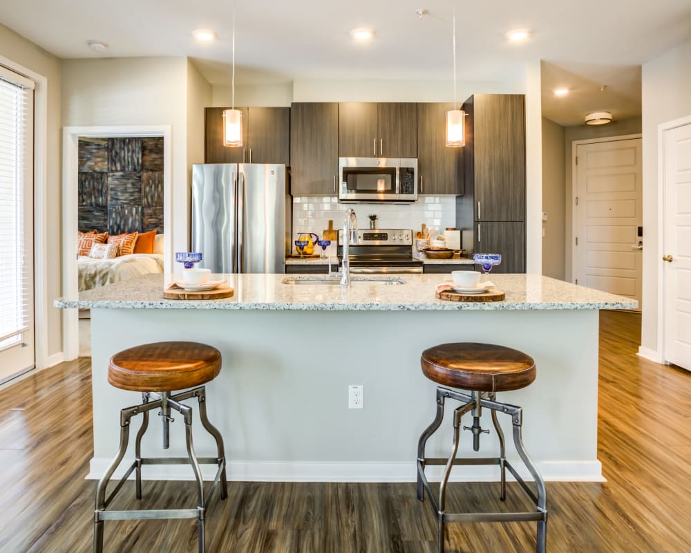 Modern kitchen at Town Commons in Gilbert, Arizona