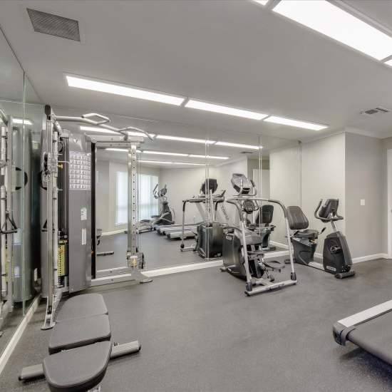 Fitness center at Civic Plaza in Santa Clara, California