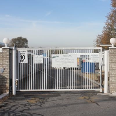 Gated entrance to Towne Storage - Clearfield in Clearfield, Utah