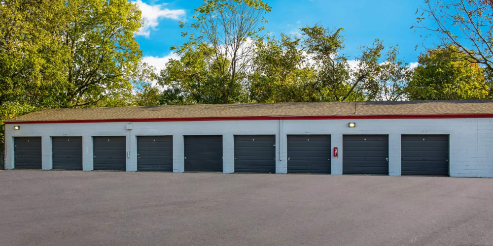 Exterior units at StorQuest Economy Self Storage in Dayton, Ohio