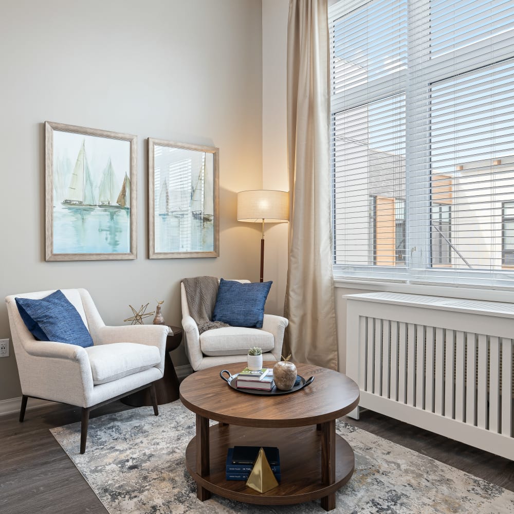 Resident living room at Anthology of Mayfield Heights in Mayfield Heights, Ohio