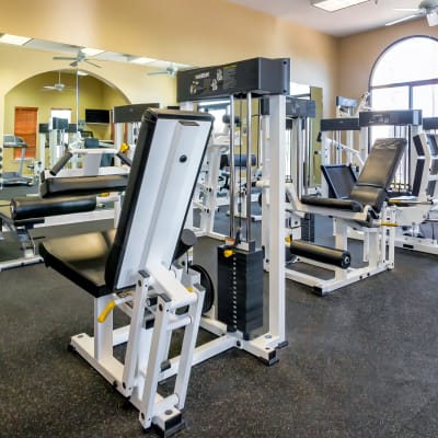 Fitness Center and equipment at The Village at Serra Mesa in San Diego, California