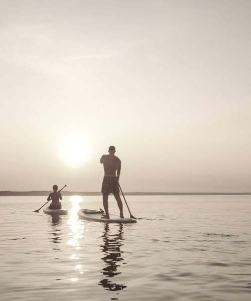 Residents waterboarding at Parc at Broad River in Beaufort, South Carolina