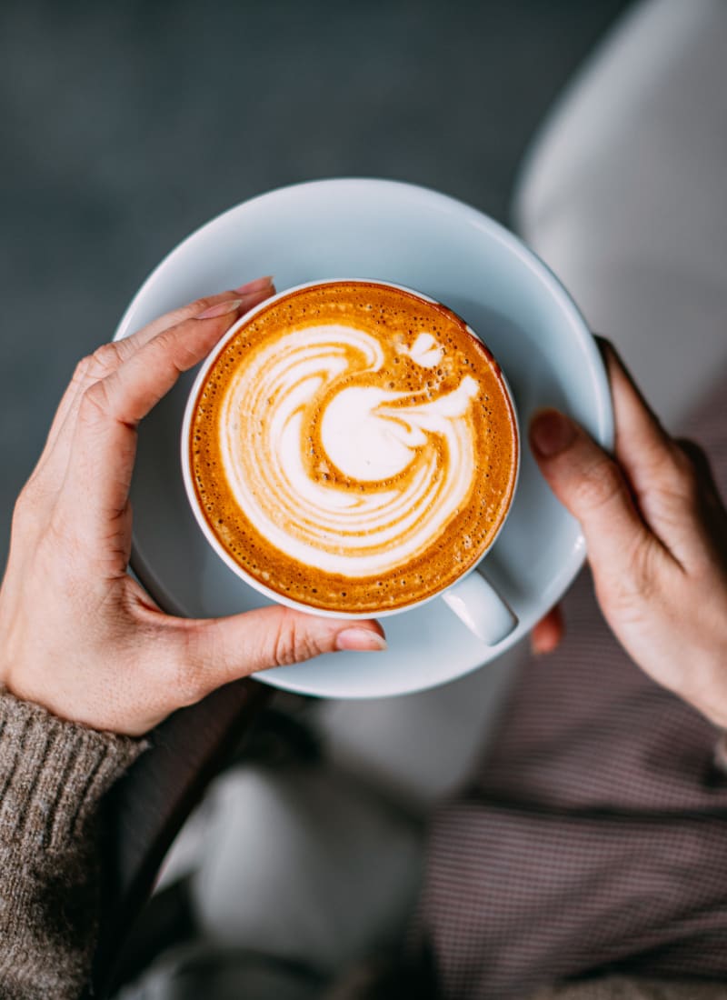 Coffee with latte art near Marquis on Westheimer in Houston, Texas