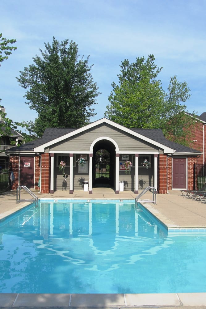 Resident swimming pool at Hunters Point in Zionsville, Indiana