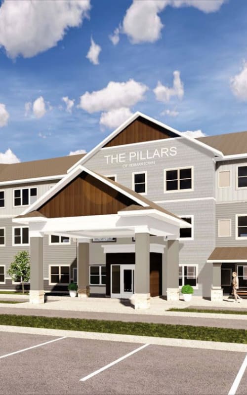 Exterior rendering at The Pillars of Hermantown in Hermantown, Minnesota