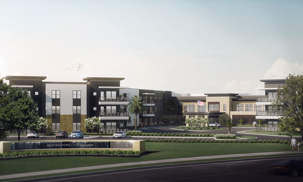 Rendering of Inspirations at the Towncenter in Jacksonville, Florida.