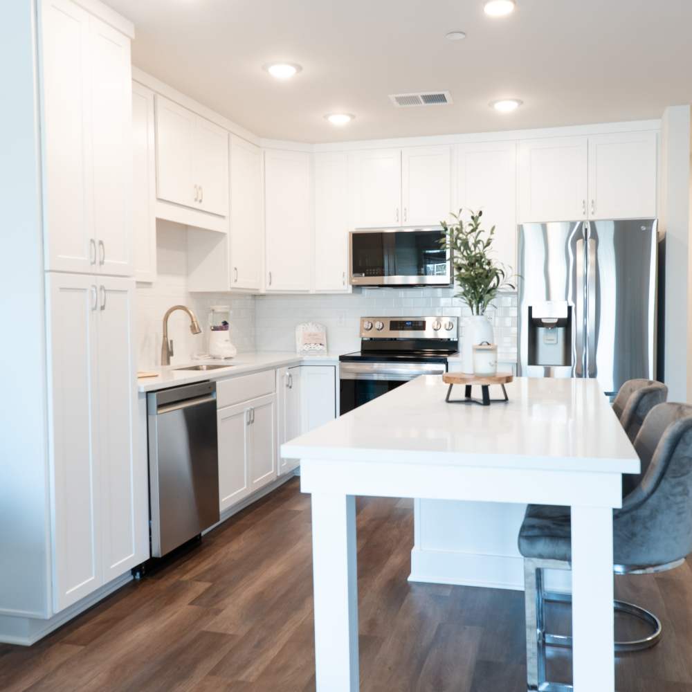Dining area in the apartment kitchen at The Cove in Port St Lucie, Florida