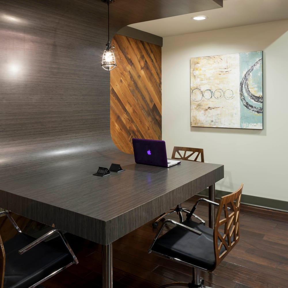 Community work area at Bellrock Bishop Arts in Dallas, Texas