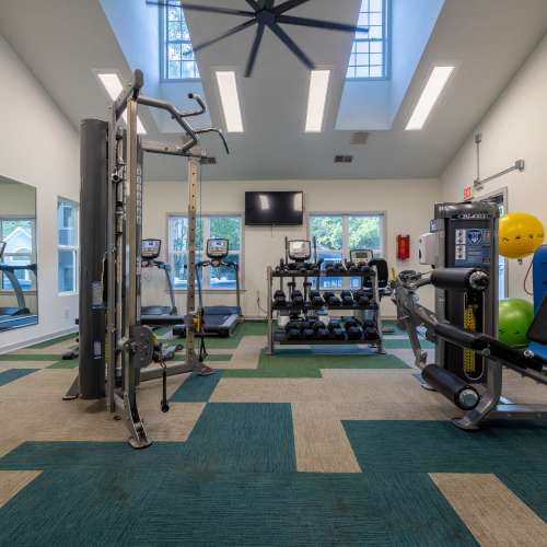 Fitness center at Avenue at Harbison in Columbia, South Carolina