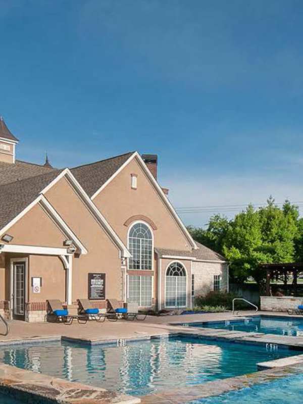 Sparkling pool at Madison at Dell Ranch in Round Rock, Texas