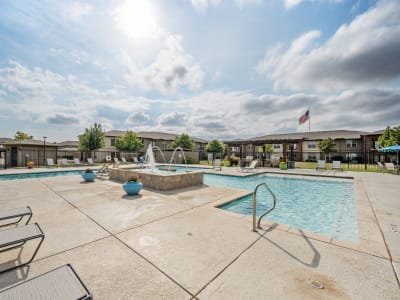 Sparkling swimming pool at Anatole at City View in Lubbock, Texas