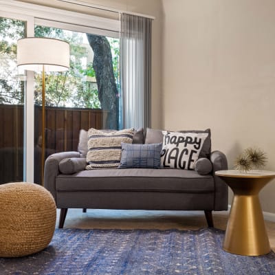 Living room at Montecito Apartments in Santa Clara, California