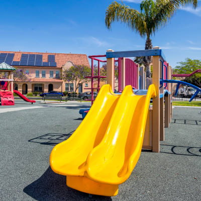 Playground equipment at The Village at Serra Mesa in San Diego, California