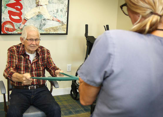 Phisycal therapy at Prairie House Assisted Living and Memory Care in Broken Arrow, Oklahoma