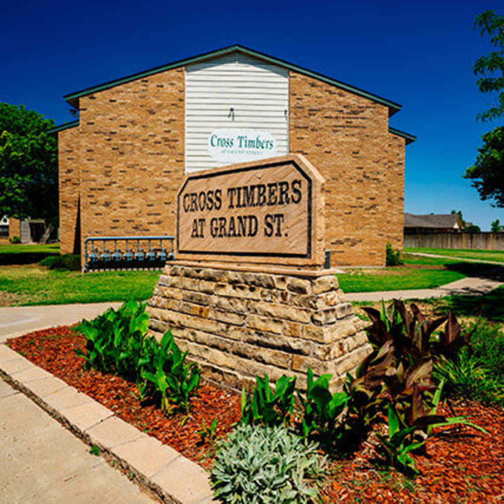 Community signage at Cross Timbers At Grand Street in Amarillo, Texas