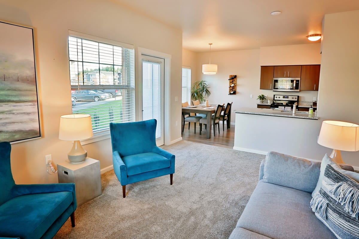 living space at The Boulevard in Philomath, Oregon