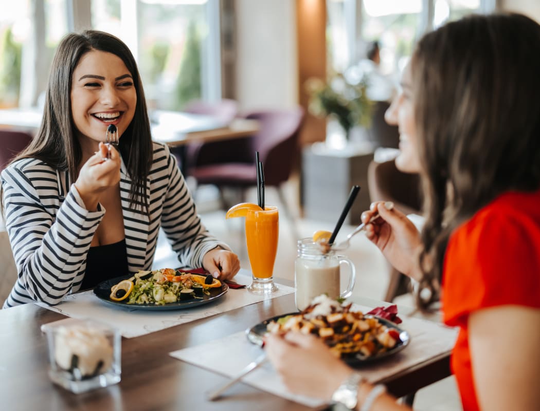 Residents out for lunch near Sausalito Apartments in College Station, Texas