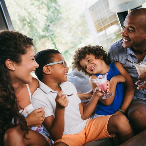 A happy family at Thomason Park in Quantico, Virginia