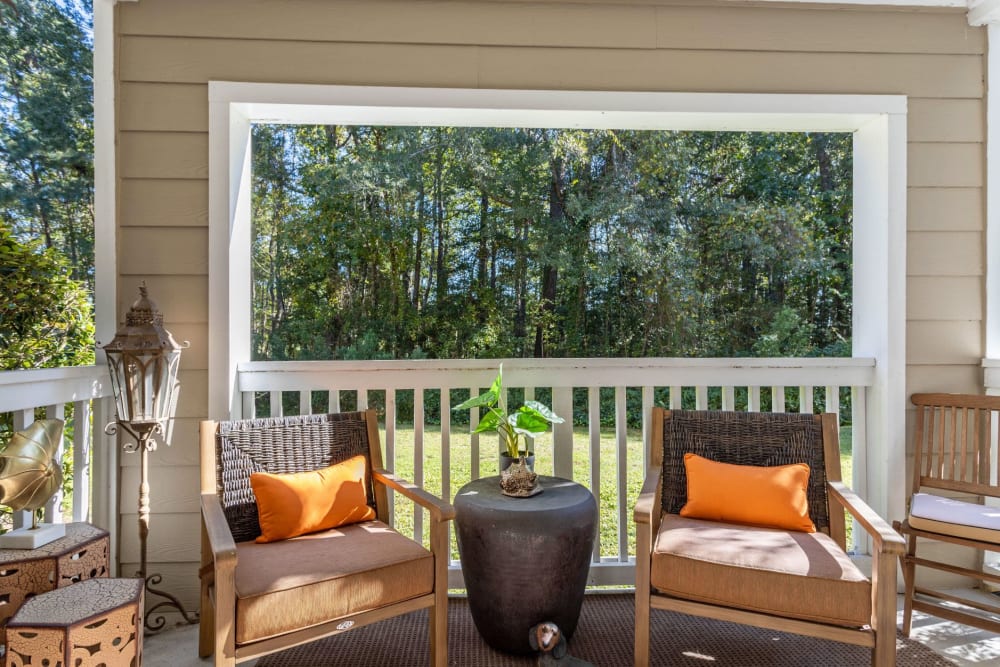 Backyard patio at Palmetto Pointe in Myrtle Beach, South Carolina