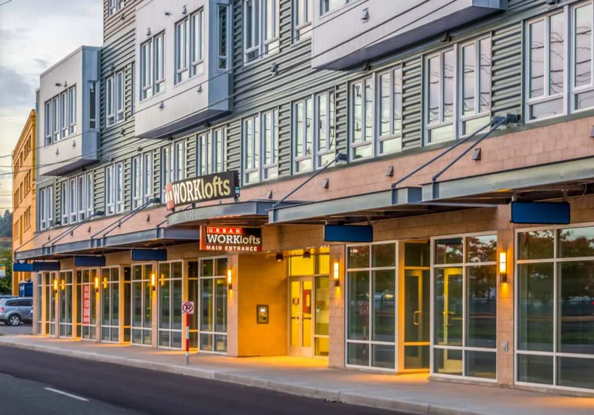 Street view of building at Urban WORKlofts in Seattle, Washington