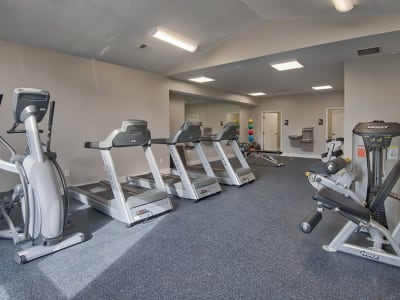 Modern fitness center at apartments in Perrysburg, Ohio