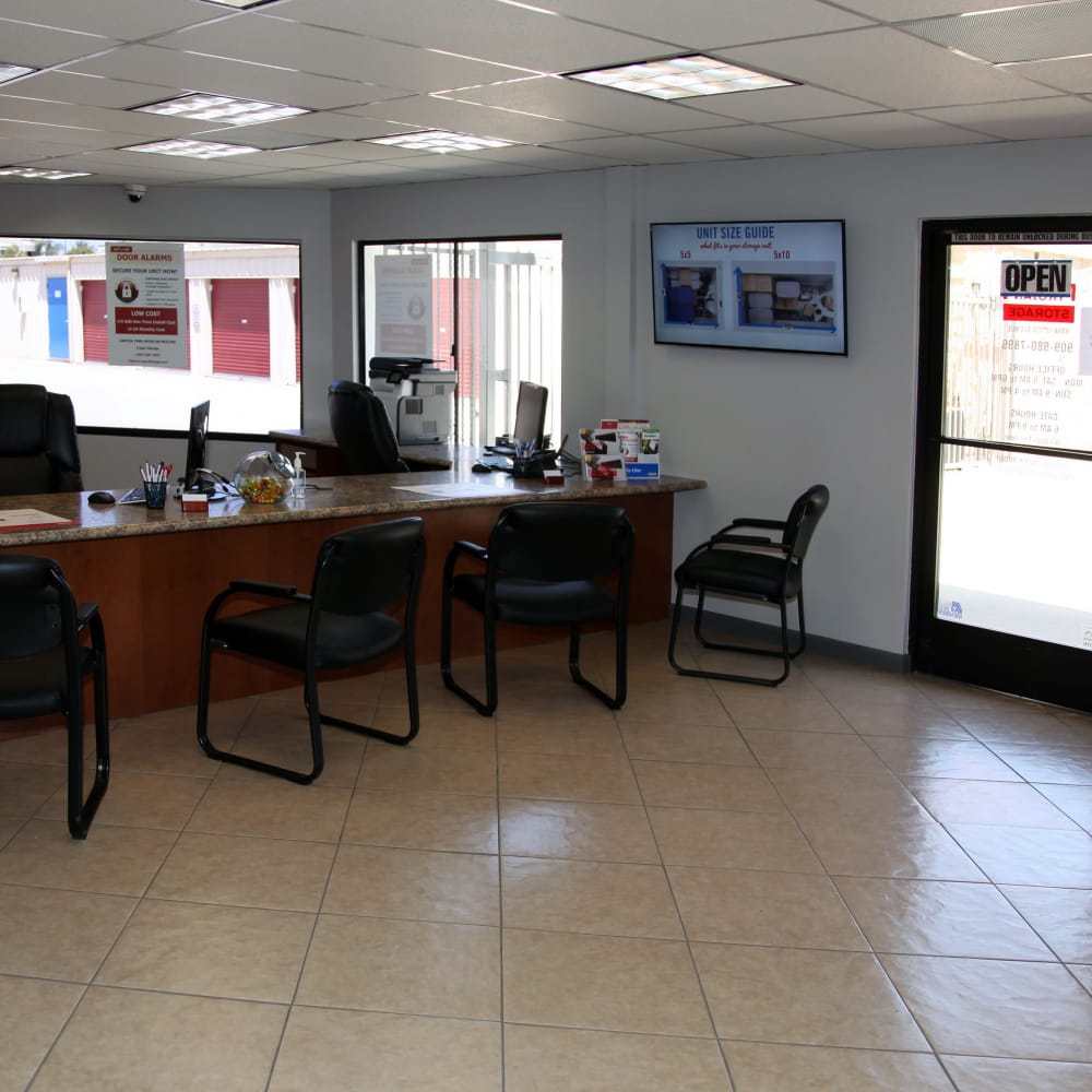 Office at Trojan Storage in Rancho Cucamonga, California