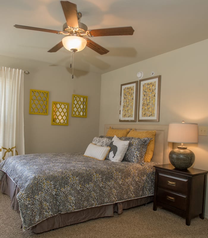 Spacious carpeted bedroom at The Reserve at Elm in Jenks, Oklahoma