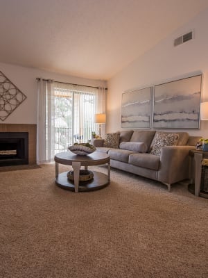 Living room at Windsail Apartments in Tulsa, Oklahoma
