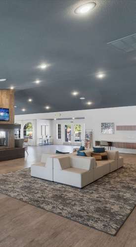 Spacious clubhouse with lounge seating at Fairways on Green Valley in Henderson,Nevada