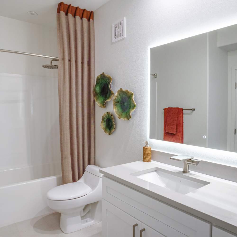 Bathroom at Night Fall in Las Vegas, Nevada