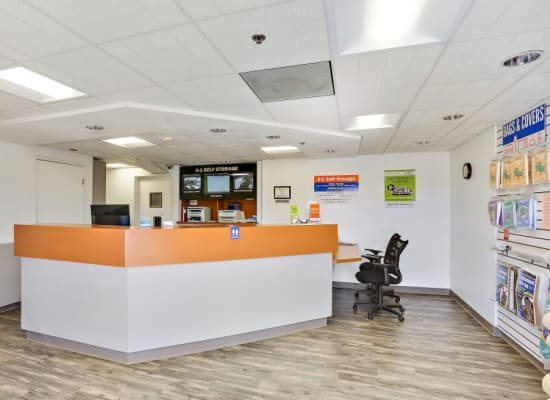 View of the office at A-1 Self Storage from the front entrance.