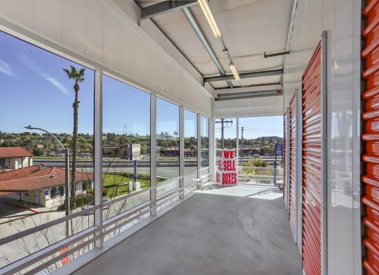 Indoor storage units at A-1 Self Storage in Vista, California