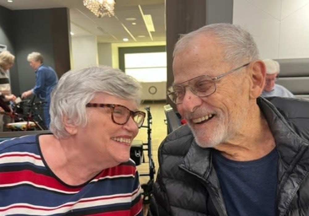Resident couple sharing a joke at Turners Rock in Springfield, Missouri