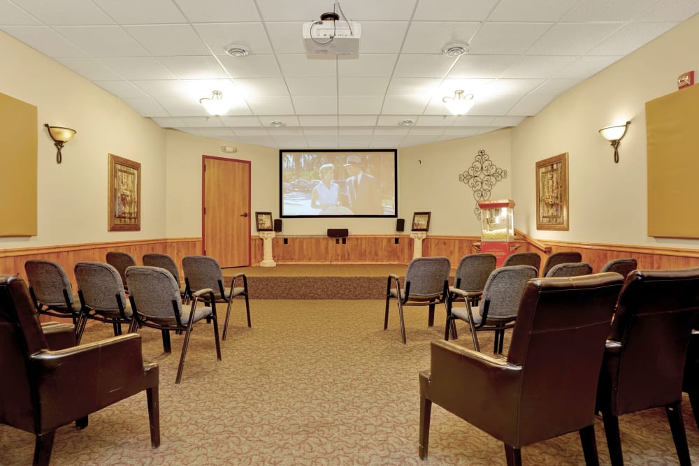 Activity hall at Hillcrest of Loveland in Loveland, Colorado