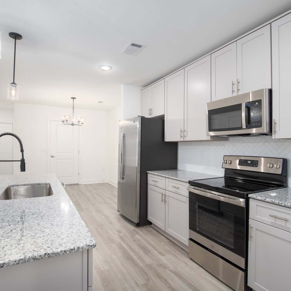 Fully equipped kitchen with appliances at Retreat at Redstone in Crestview, Florida