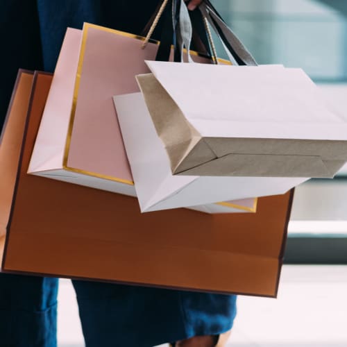 Shopping bags near Munson Crossing in Zanesville, Ohio