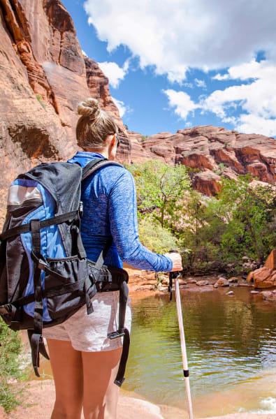 Woman hiking near Phoenix, Arizona near Colter Park