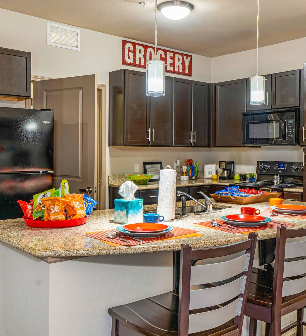 Kitchen at The Den in Columbia, Missouri