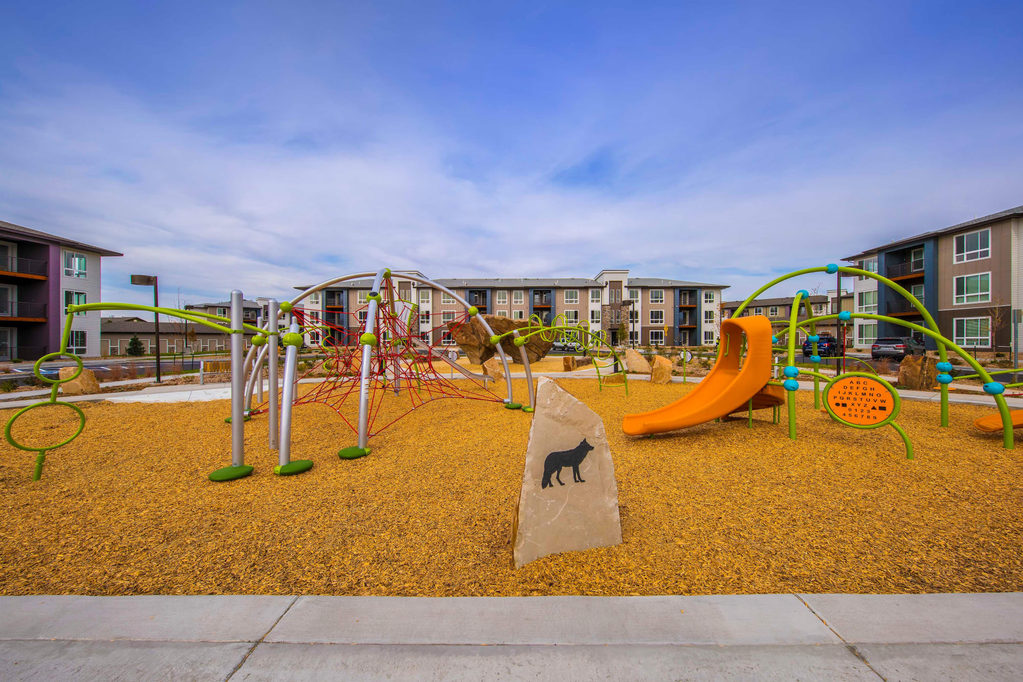 The playground at Strata Apartments in Denver, Colorado