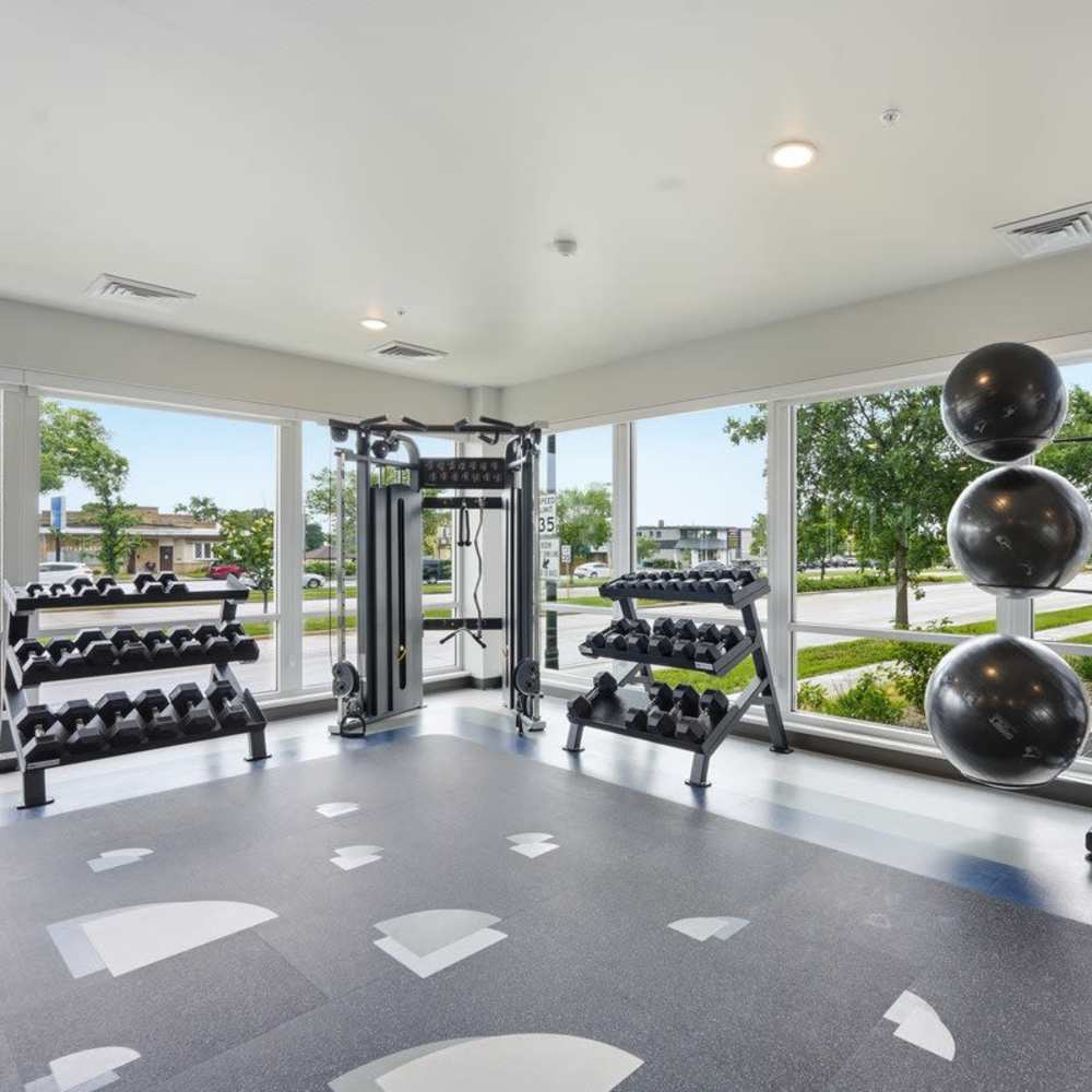 Fitness Center at The Intersect Apartments Madison