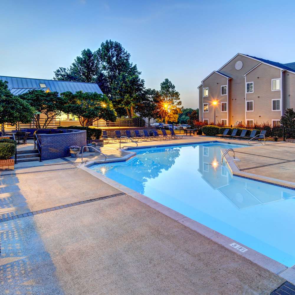 Pool with sundeck at The Quarters Starkville in Starkville, Mississippi