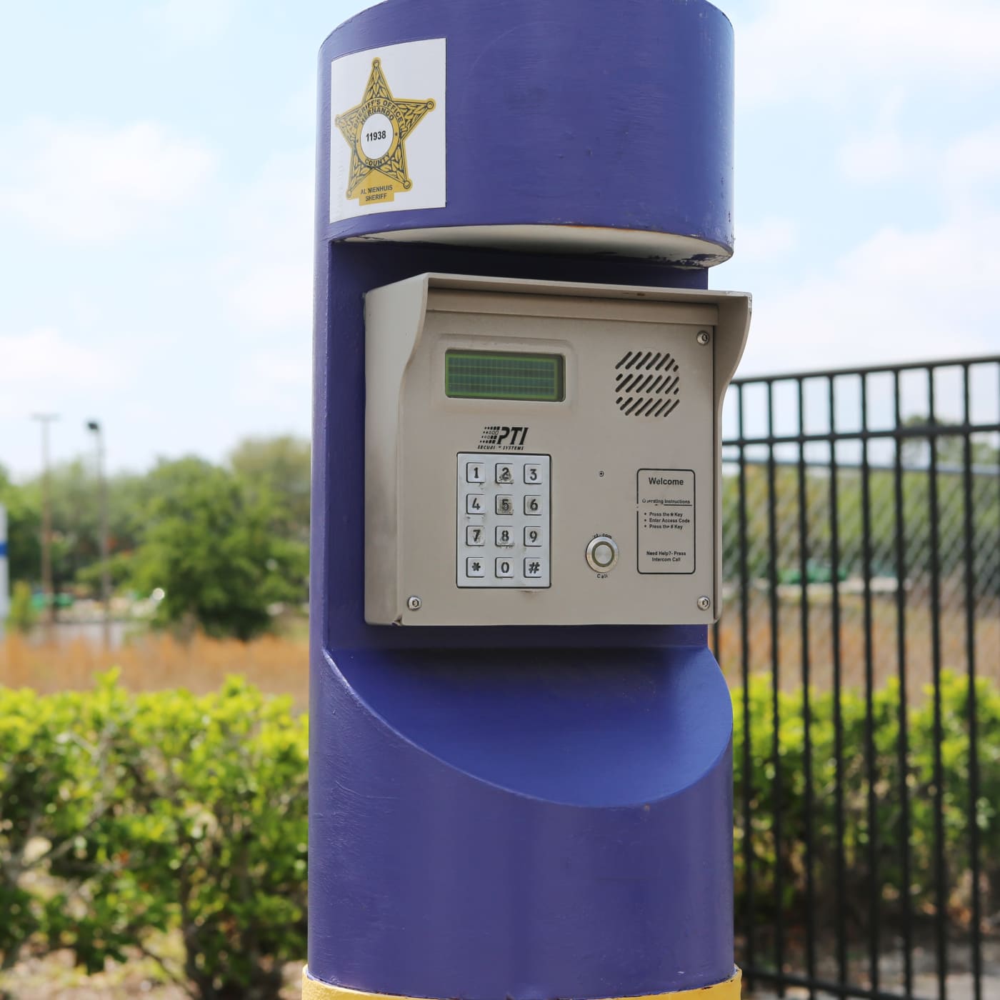 Keypad entrance to StoreSmart Self-Storage in Spring Hill, Florida