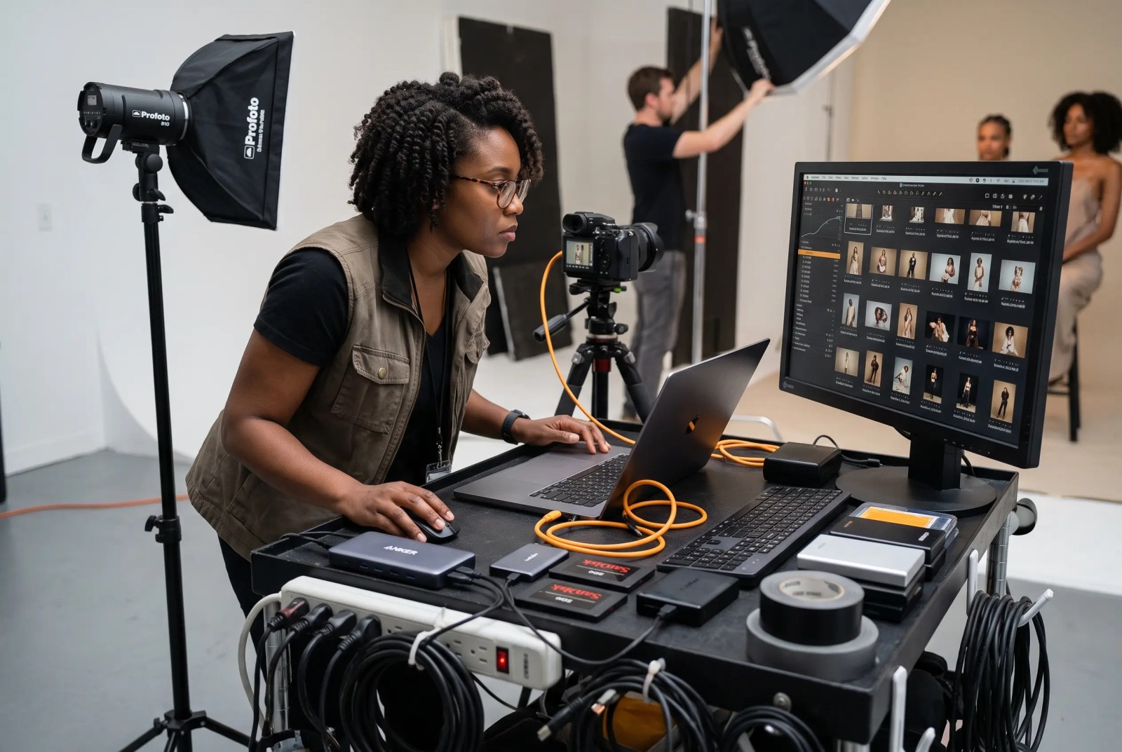 Digital technician at the capture station