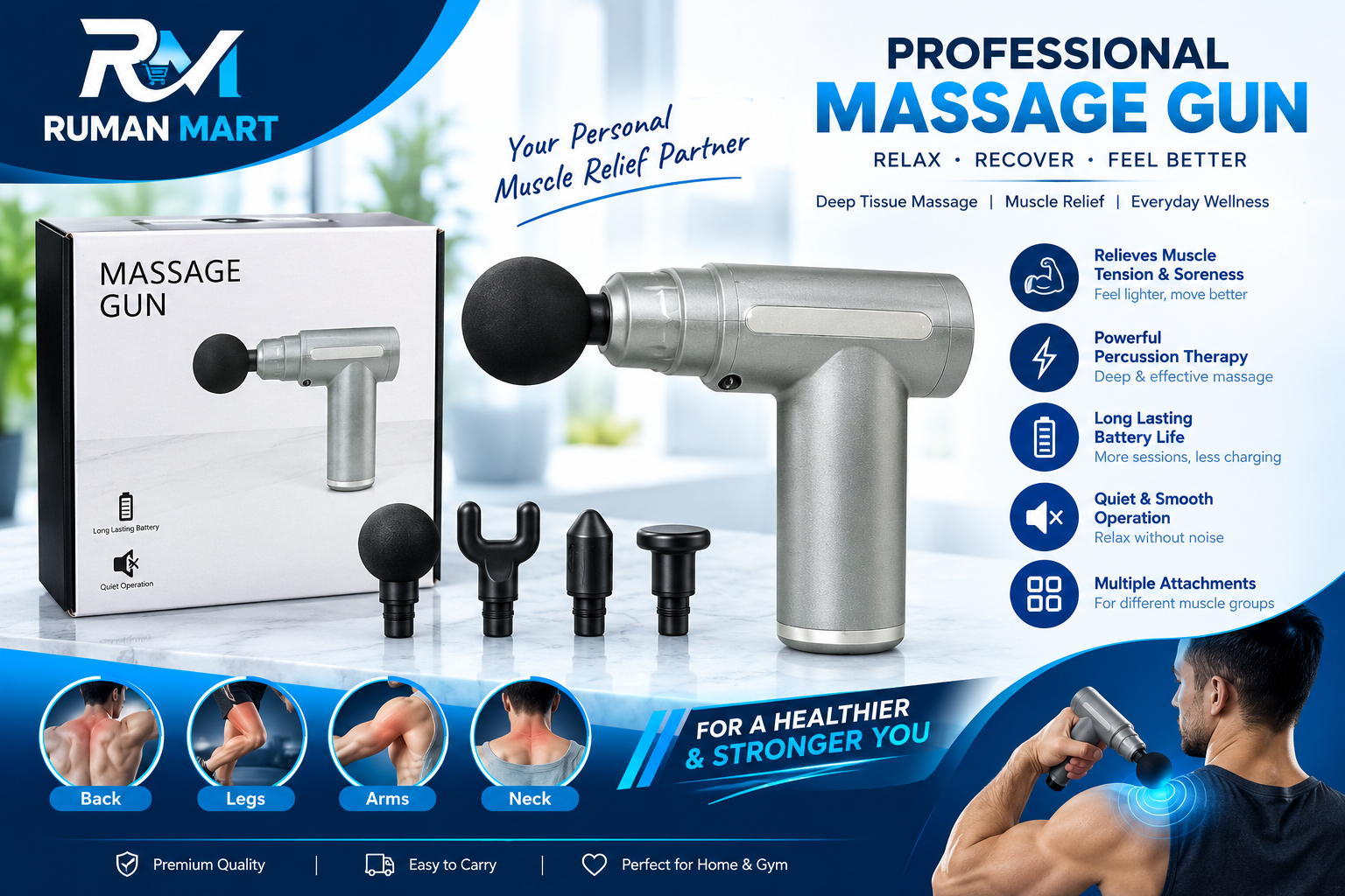 Professional Massage Gun for Muscle Relaxation & Recovery